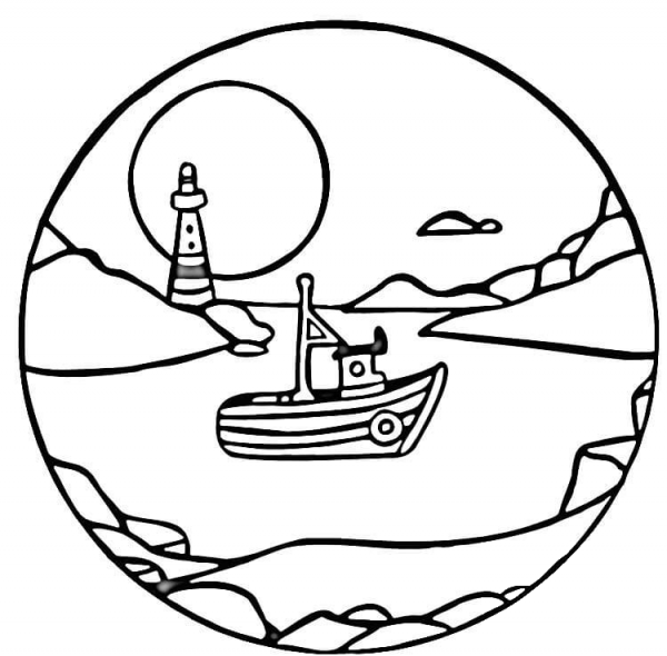 Full Moon  coloring page image
