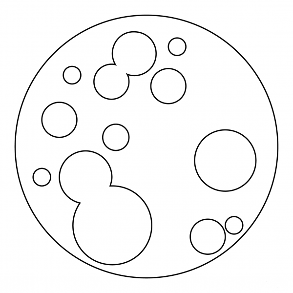 Full Moon coloring page image