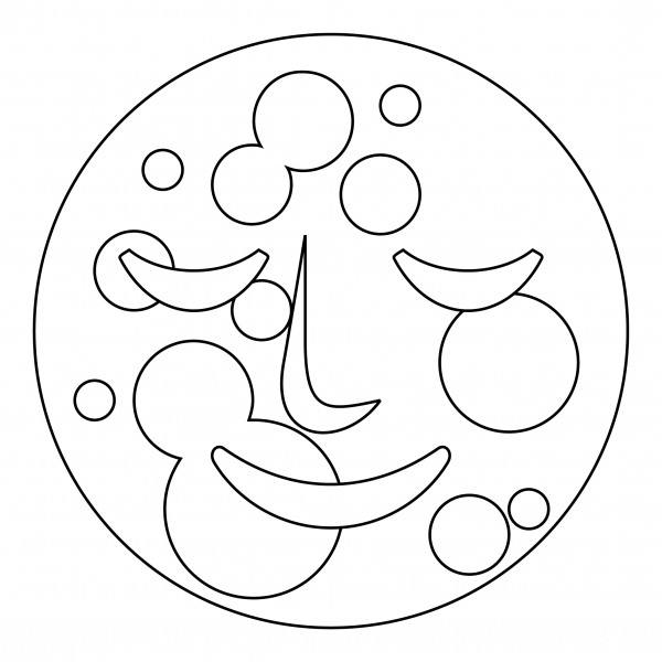 Full Moon Face Coloring Page - Colouringpages