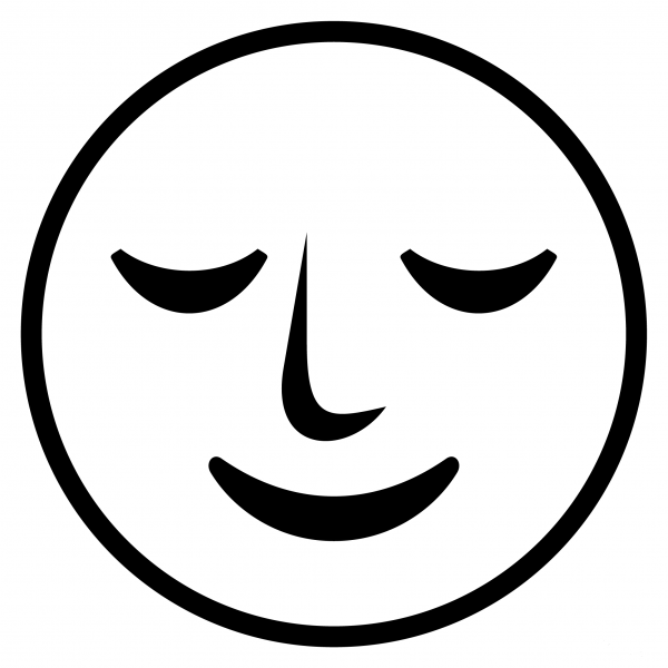 Full Moon Face Emoji coloring page image
