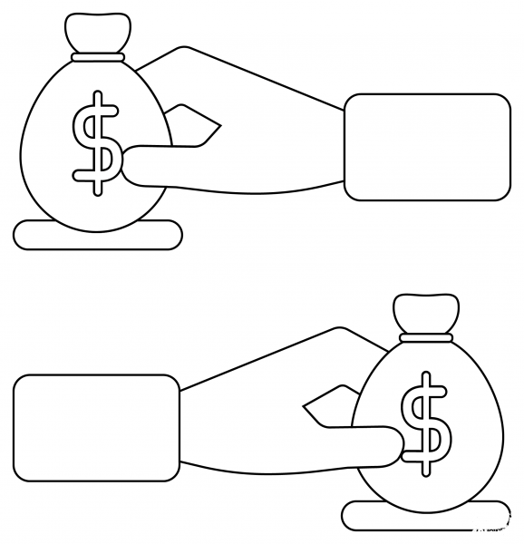 Fundraiser coloring page image