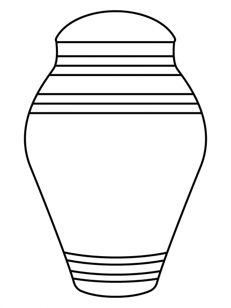 Funeral Urn Emoji coloring page image