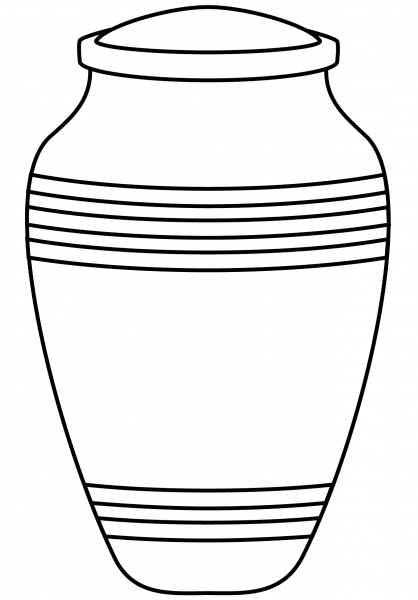 Funeral Urn Emoji coloring page image