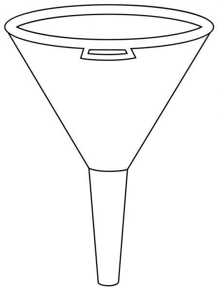 Funnel coloring page image