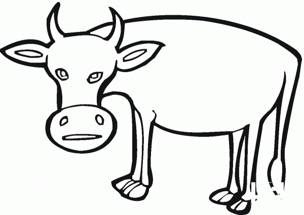 Funny Cow coloring page image