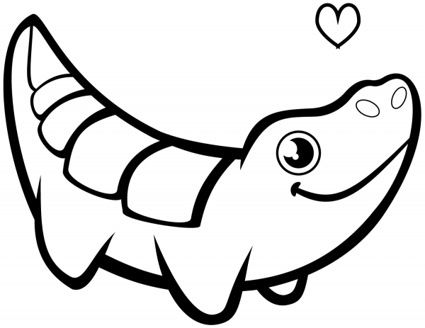 Funny Crocodile coloring page image