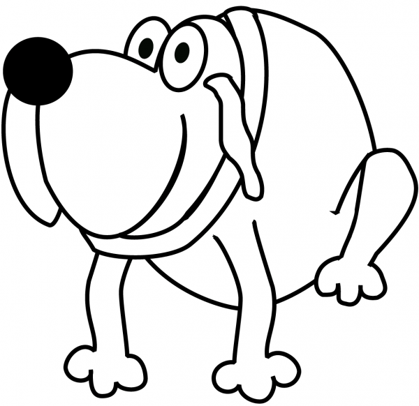 Funny Dog coloring page image