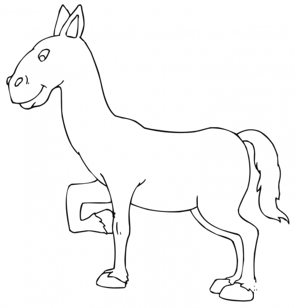 Funny Donkey coloring page image