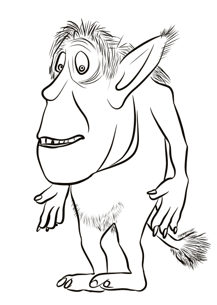 Funny Dwarf coloring page image