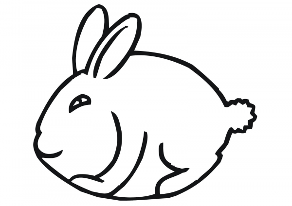 Funny Easter Bunny coloring page image