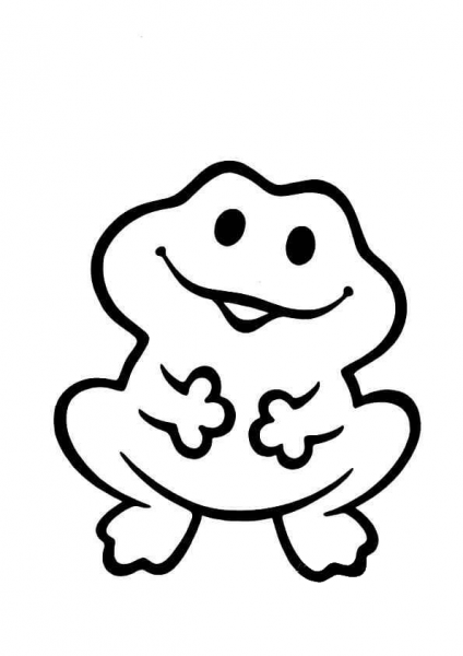 Funny Frog coloring page image