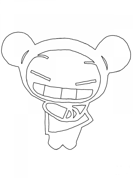 Funny Pucca coloring page image