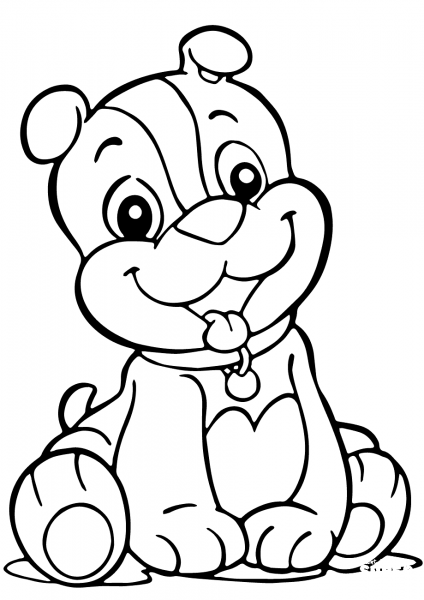 Funny Rubble coloring page image