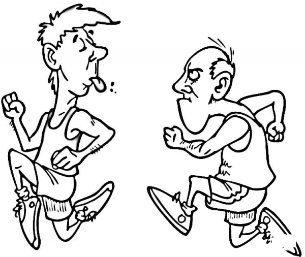 Funny Runners  coloring page image
