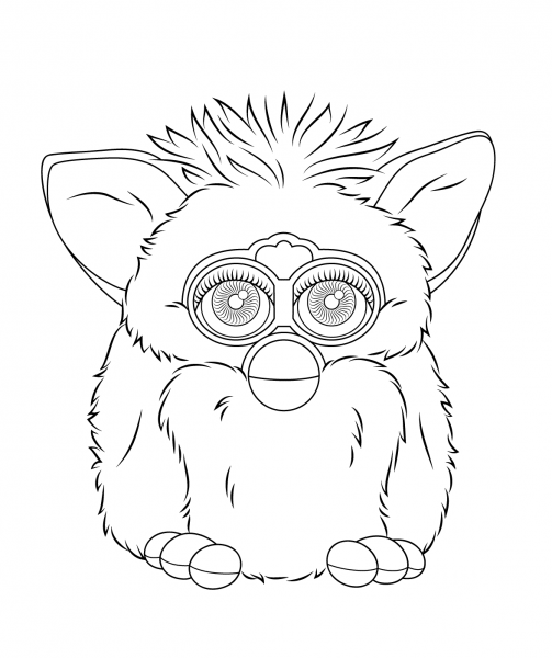 Furby Boom coloring page image