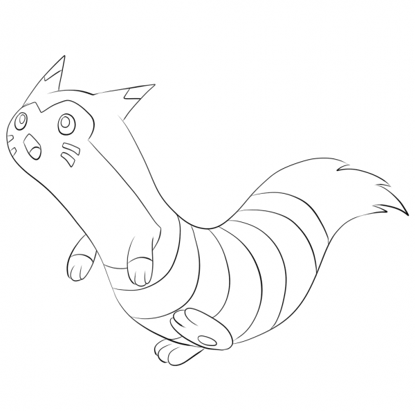 Furret coloring page image