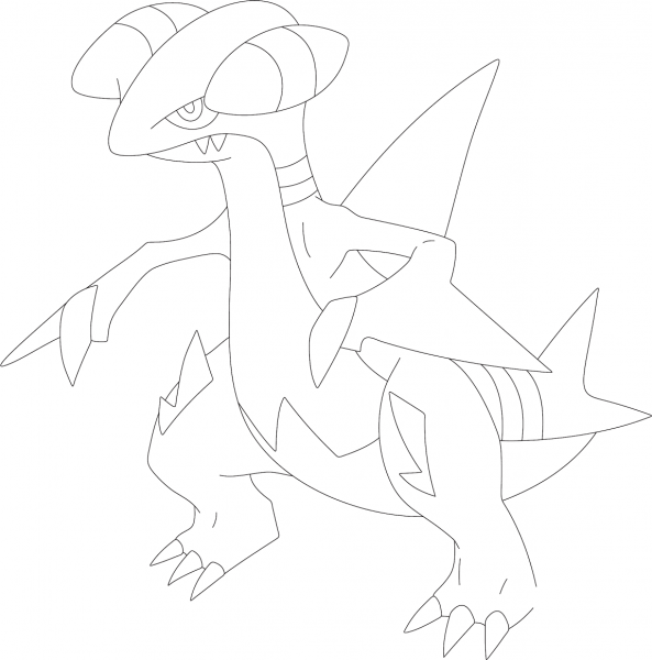 Gabite coloring page image