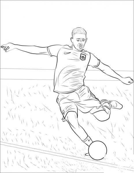 Gabriel Jesus coloring page image