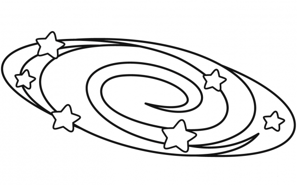 Galaxy coloring page image