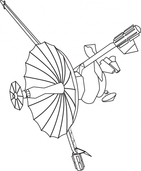 Galileo Spacecraft coloring page image