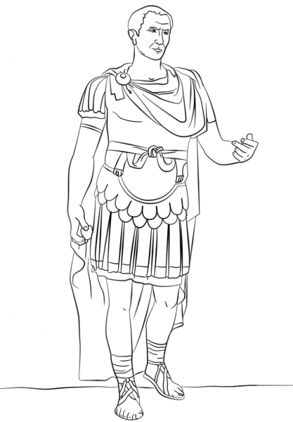 Galius Julius Caesar coloring page image