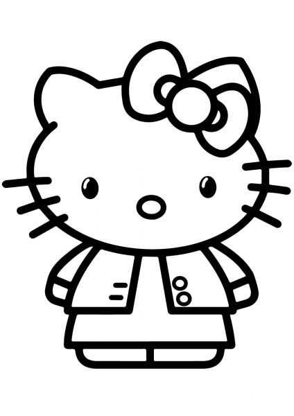 Gambar Hello Kitty coloring page image