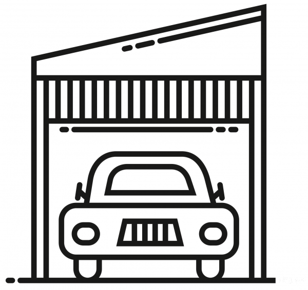 Garage coloring page image