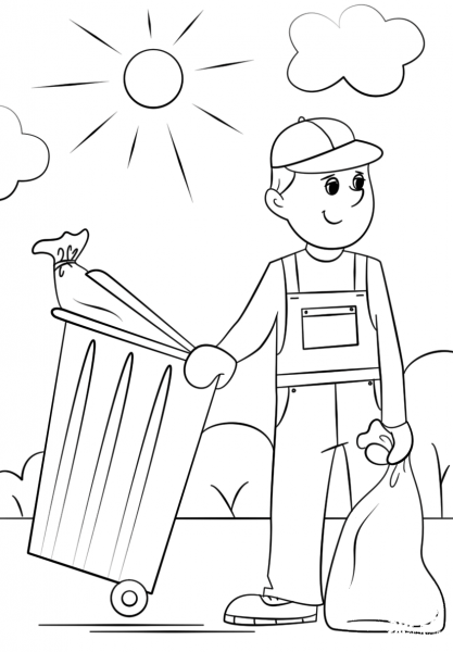 Garbage Collector coloring page image