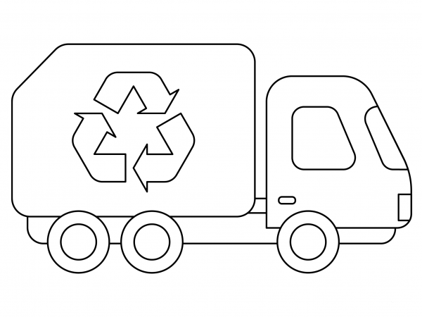 Garbage Truck coloring page image
