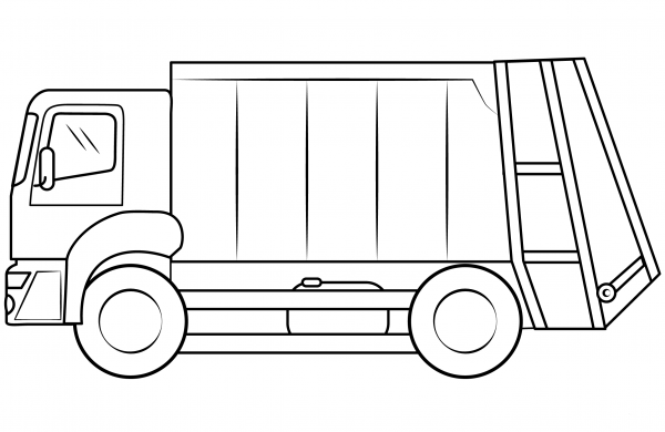 Garbage Truck coloring page image