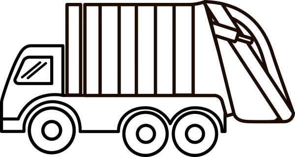 Garbage Truck coloring page image