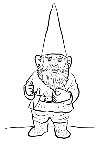 Garden Gnome coloring page image