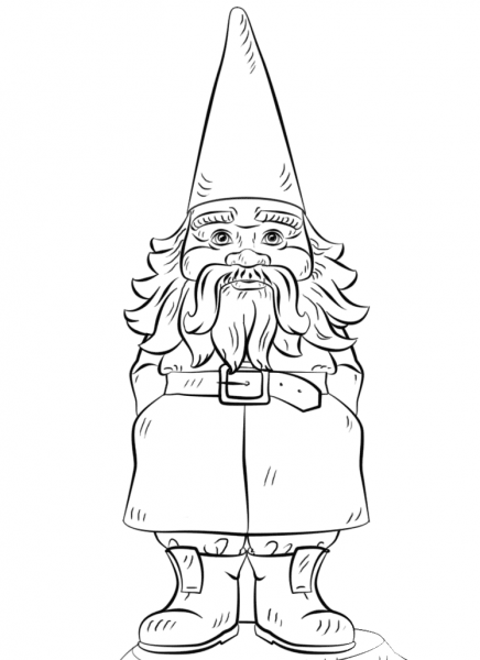 Garden Gnome coloring page image