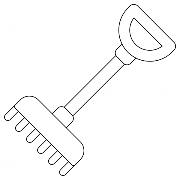 Garden Rake coloring page image