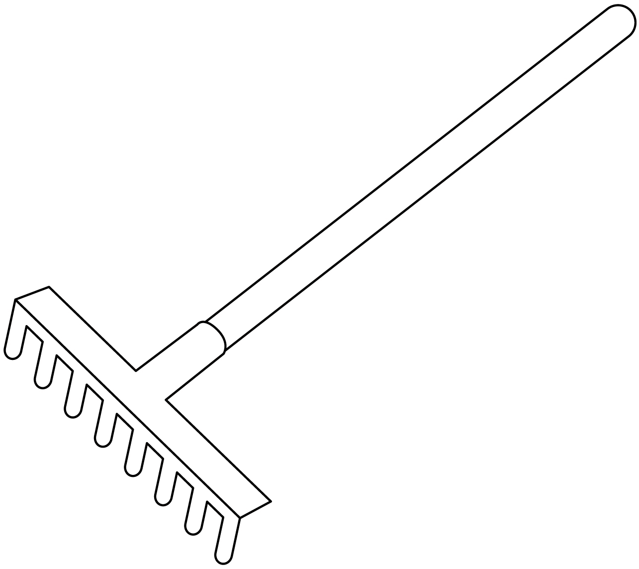 Garden Rake coloring page - ColouringPages