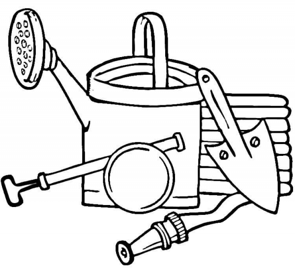 Garden Tools  coloring page image