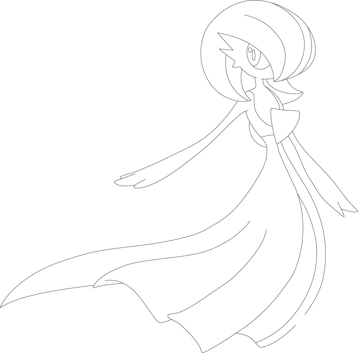 Gardevoir coloring page - ColouringPages