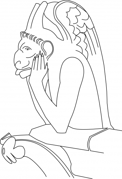 Gargoyle coloring page image