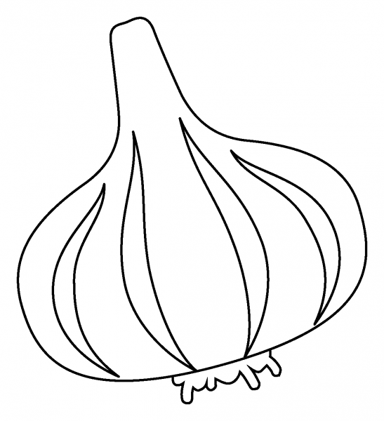 Garlic Emoji coloring page image
