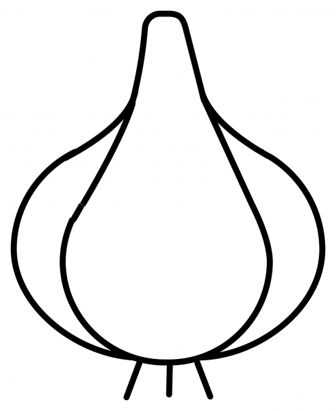 Garlic Emoji coloring page image