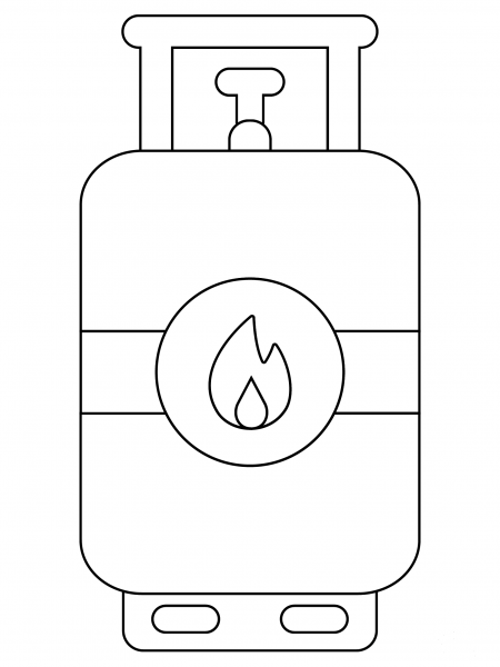 Gas Cylinder coloring page image