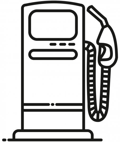Gas Station coloring page image