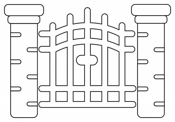 Gates coloring page image