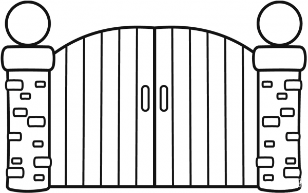 Gates coloring page image