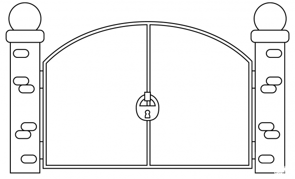 Gates coloring page image