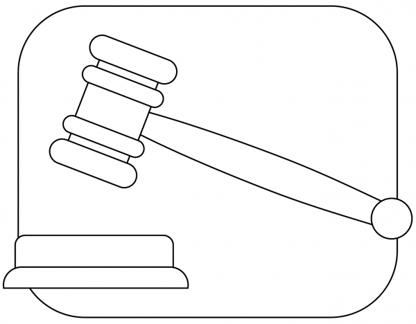 Gavel coloring page image