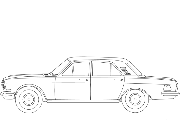 GAZ 24 Volga coloring page image