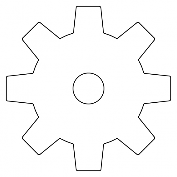 Gear Emoji coloring page image