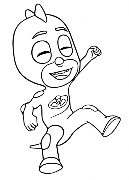 Gecko from PJ Masks coloring page image