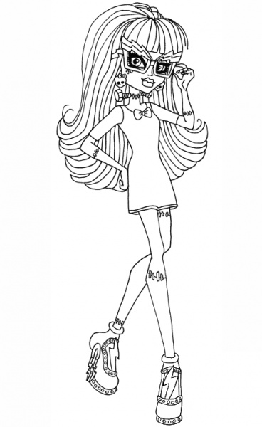 Geek or Shriek Frankie coloring page image